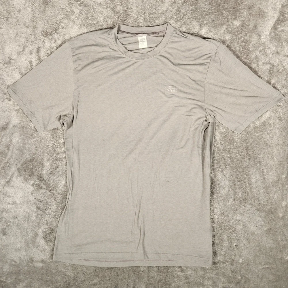 The North Face T-Shirt Mens L Grey‎ Excellent VaporWick Athletic Short Sleeve